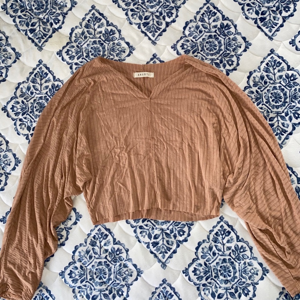 Mauve Loose Fit Crop top